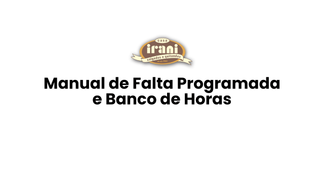 Manual de Falta Programada e Banco de Horas